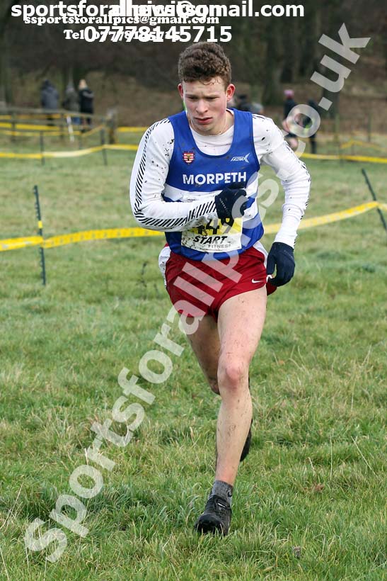 Mens under-17s cross country, 2019 North Eastern Cross Country Champs., Alnwick, Northumberland.  Photo: David T. Hewitson/Sports for All Pics